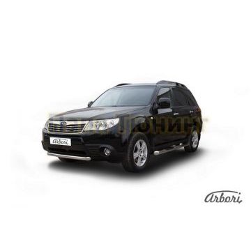 Защита передняя короткая 57 мм Slitkoff для Subaru Forester 2008-2013 Защита передняя короткая 57 мм Slitkoff для Subaru Forester 2008-2013