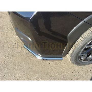 Защита задняя длинные уголки 60 мм ТСС для Subaru Forester 2016-2018 Защита задняя длинные уголки 60 мм ТСС для Subaru Forester 2016-2018