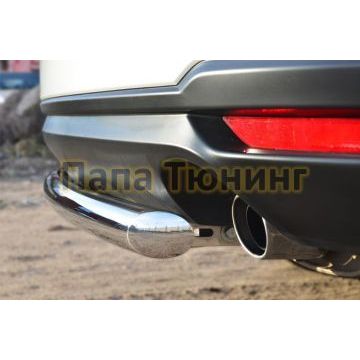 Защита заднего бампера d57 РусСталь для Subaru Forester SJ 2013-2016