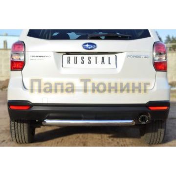 Защита заднего бампера d57 РусСталь для Subaru Forester SJ 2013-2016