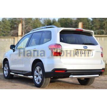 Защита заднего бампера d76 РусСталь для Subaru Forester SJ 2013-2016