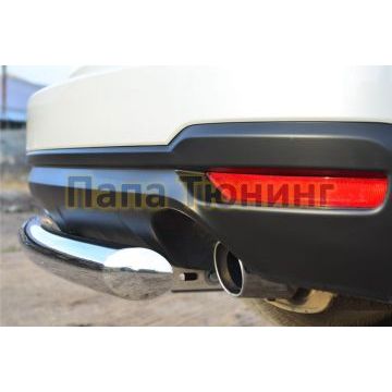 Защита заднего бампера d76 РусСталь для Subaru Forester SJ 2013-2016