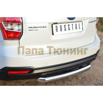 Защита заднего бампера d76 РусСталь для Subaru Forester SJ 2013-2016