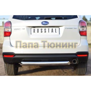 Защита заднего бампера d76 РусСталь для Subaru Forester SJ 2013-2016