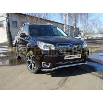 Защита переднего бампера 60 мм ТСС для Subaru Forester SJ 2013-2016 Защита переднего бампера 60 мм ТСС для Subaru Forester SJ 2013-2016