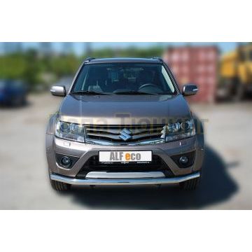 Защита переднего бампера 60 мм ALFeco для Suzuki Grand Vitara 2012-2015