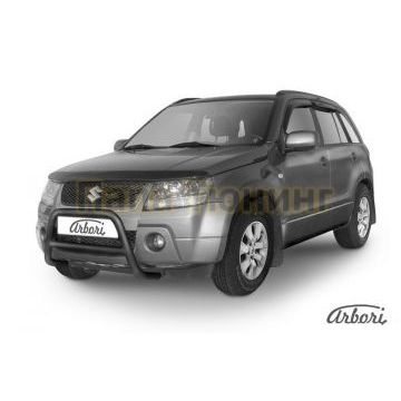 Кенгурин чёрная сталь низкий 57 мм Slitkoff для Suzuki Grand Vitara 2005-2007 Кенгурин чёрная сталь низкий 57 мм Slitkoff для Suzuki Grand Vitara 2005-2007