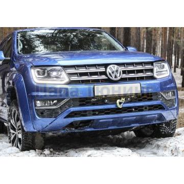 Кронштейн лебедки Rival в штатный бампер для Volkswagen Amarok (V-2,0 TDI) 2010-2016/(V-2,0 TDI/ 3,0 TDI) 2016-, сталь 6 мм, L.5801.1 для Volkswagen Amarok