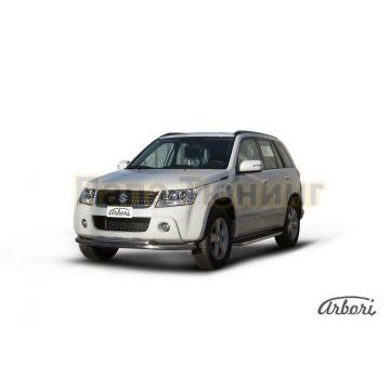 Защита передняя двойная 57-57 мм Slitkoff для Suzuki Grand Vitara 2008-2011