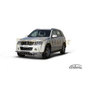 Защита передняя волна с клыками 57 мм Slitkoff для Suzuki Grand Vitara 2008-2011
