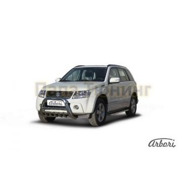 Кенгурин низкий с клыками 76 мм Slitkoff для Suzuki Grand Vitara 2008-2011