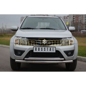 Защита передняя двойная d57-d42 РусСталь для Suzuki Grand Vitara 2012-2015