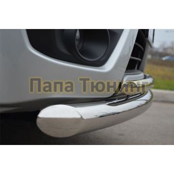 Защита передняя двойная d76-d42 РусСталь для Suzuki Grand Vitara 2012-2015