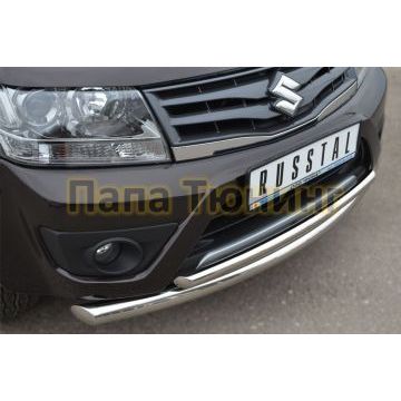 Защита передняя двойная d57-d42 РусСталь для Suzuki Grand Vitara 2012-2015