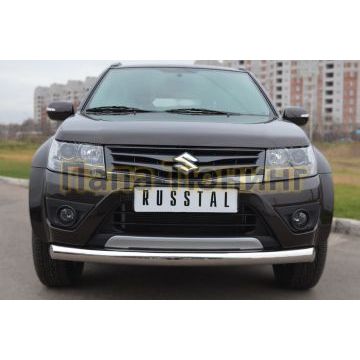 Защита переднего бампера d76 РусСталь для Suzuki Grand Vitara 2012-2015