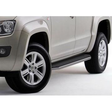 Пороги алюминиевые Rival Premium для Volkswagen Amarok 2010-2016