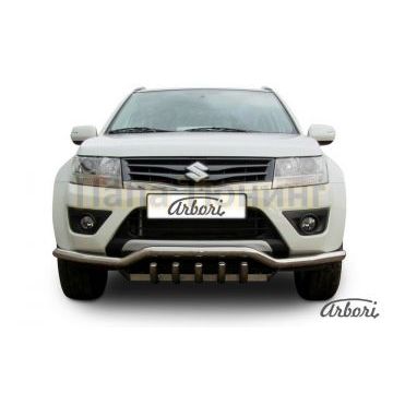 Защита передняя волна с клыками 57 мм Slitkoff для Suzuki Grand Vitara 2012-2015 Защита передняя волна с клыками 57 мм Slitkoff для Suzuki Grand Vitara 2012-2015