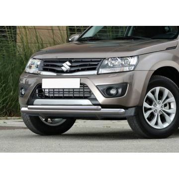 Защита передняя двойная 57-42 мм Rival для Suzuki Grand Vitara 2012-2015
