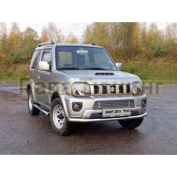 Защита переднего бампера 60 мм ТСС для Suzuki Jimny 2012-2018