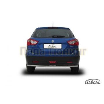 Защита заднего бампера 42 мм Slitkoff для Suzuki SX4 2013- Защита заднего бампера 42 мм Slitkoff для Suzuki SX4 2013-