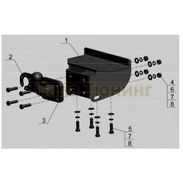 Фаркоп Avtos для Volkswagen Amarok 2010-2019