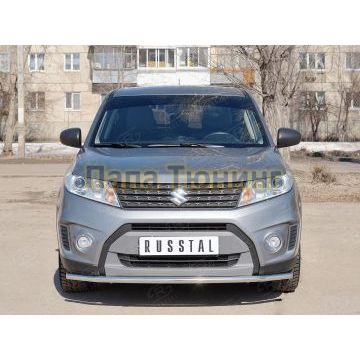 Защита переднего бампера d42 РусСталь для Suzuki Vitara 2015-