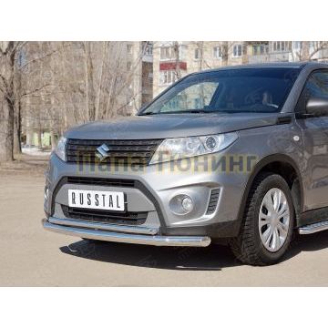 Защита передняя двойная d57-d42 РусСталь для Suzuki Vitara 2015-