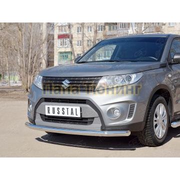 Защита переднего бампера d57 РусСталь для Suzuki Vitara 2015-