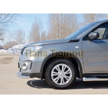 Защита переднего бампера d57 РусСталь для Suzuki Vitara 2015-