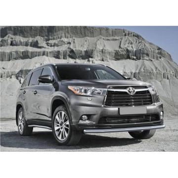 Защита переднего бампера 57 мм Rival для Toyota Highlander 2014-