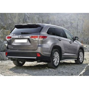 Защита заднего бампера 57 мм Rival для Toyota Highlander 2014-