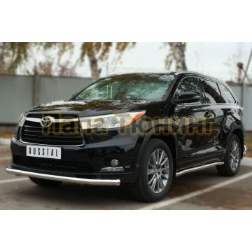 Пороги труба d57 вариант 3 РусСталь для Toyota Highlander 2014-2016
