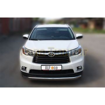 Защита переднего бампера 60 мм ALFeco для Toyota Highlander 2014-2016