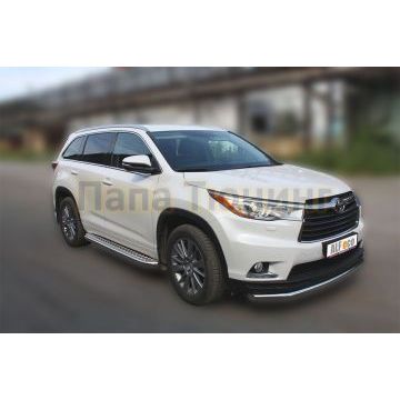 Защита переднего бампера 60 мм ALFeco для Toyota Highlander 2014-2016