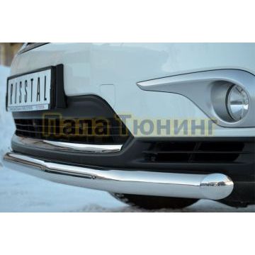 Защита переднего бампера d57 РусСталь для Toyota Highlander 2010-2014