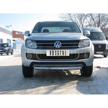 Защита переднего бампера 76 мм РусСталь для Volkswagen Amarok 2010-2012
