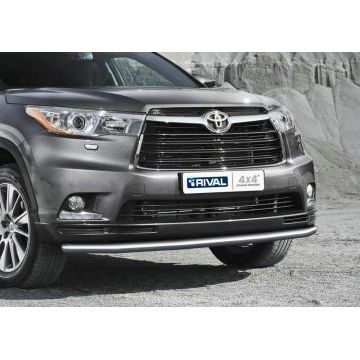Защита переднего бампера 57 мм Rival для Toyota Highlander 2010-2014