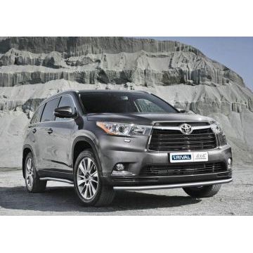 Защита переднего бампера 57 мм Rival для Toyota Highlander 2010-2014