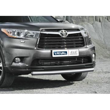 Защита переднего бампера 76 мм Rival для Toyota Highlander 2010-2014