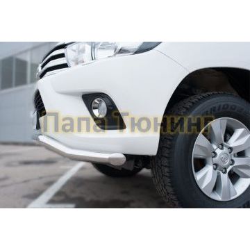Защита переднего бампера с надписью d57 РусСталь для Toyota Hilux 2015-