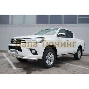 Защита переднего бампера d76 РусСталь для Toyota Hilux 2015-