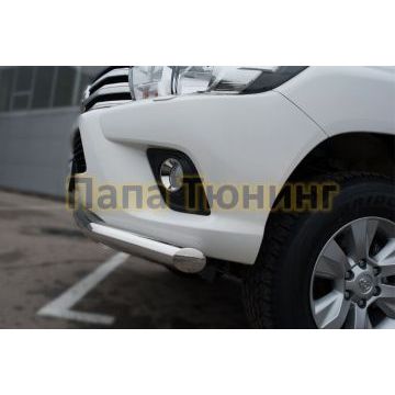 Защита переднего бампера d76 РусСталь для Toyota Hilux 2015-