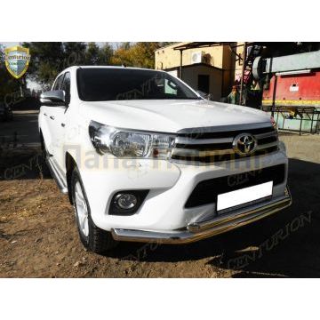 Защита передняя двойная 76-60 мм для Toyota Hilux 2015-