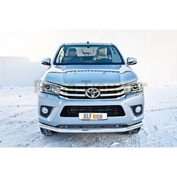 Защита переднего бампера 76 мм ALFeco для Toyota Hilux 2015-