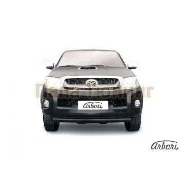 Защита передняя чёрная сталь радиусная 76 мм Slitkoff для Toyota Hilux 2008-2011 Защита передняя чёрная сталь радиусная 76 мм Slitkoff для Toyota Hilux 2008-2011