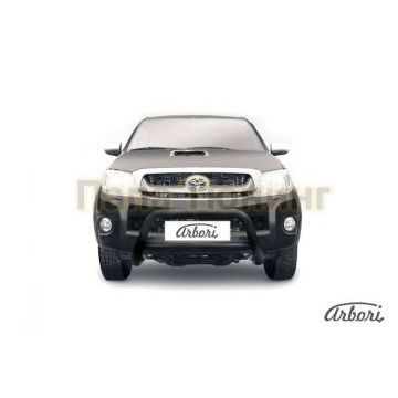 Кенгурин чёрная сталь низкий 76 мм Slitkoff для Toyota Hilux 2008-2011 Кенгурин чёрная сталь низкий 76 мм Slitkoff для Toyota Hilux 2008-2011