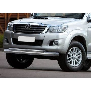 Защита передняя двойная 76-42 мм Rival для Toyota Hilux 2011-2015