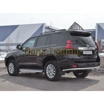 Защита заднего бампера d57 РусСталь для Toyota Land Cruiser Prado 150 2017-