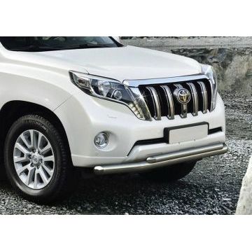 Защита передняя двойная 76-57 мм Rival для Toyota Land Cruiser Prado 150 2009-2017