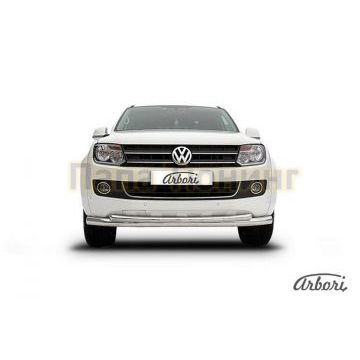 Защита передняя двойная радиусная 57-57 мм Slitkoff для Volkswagen Amarok 2010-2016 Защита передняя двойная радиусная 57-57 мм Slitkoff для Volkswagen Amarok 2010-2016